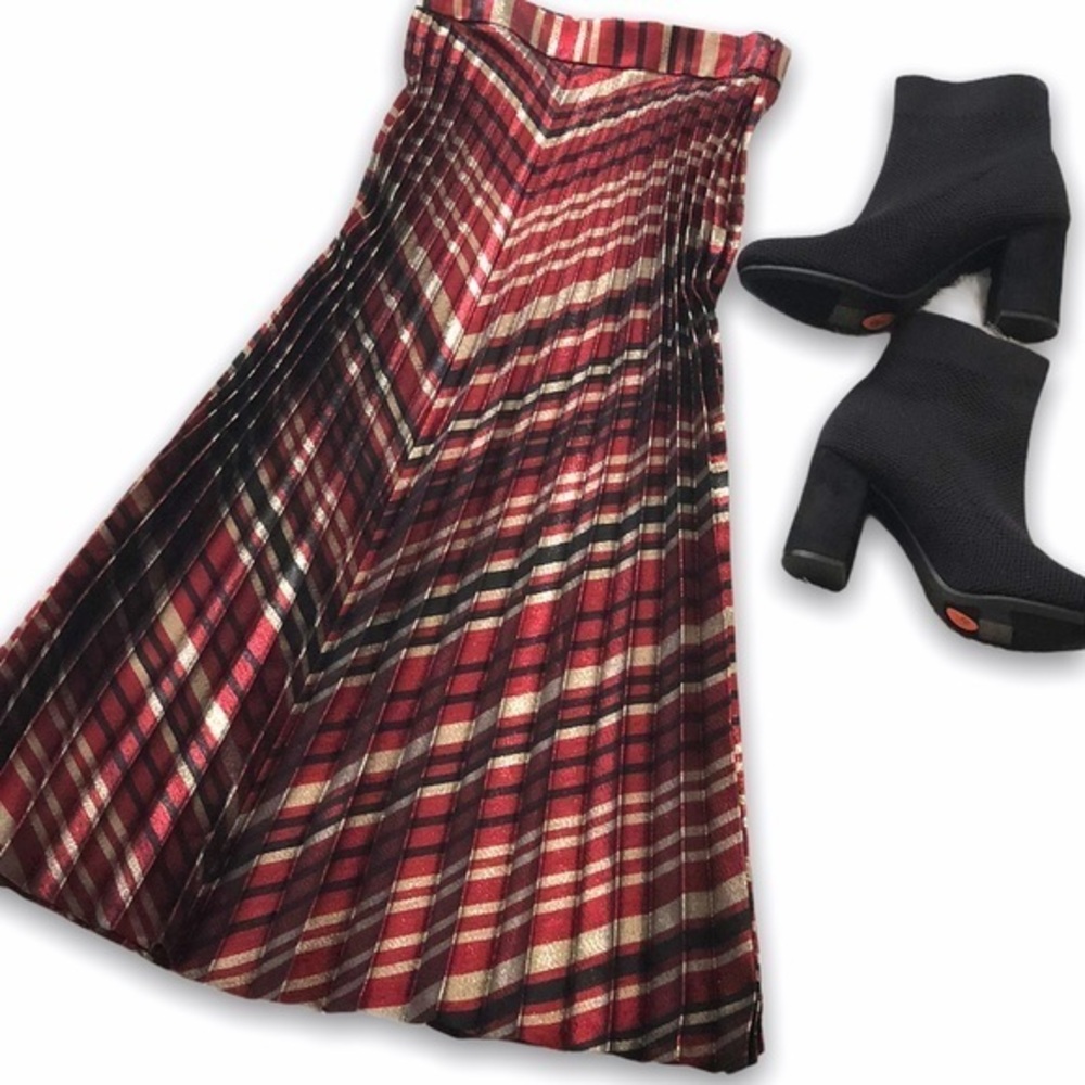 ZARA MULTI-COLOR PLEATED SKIRT